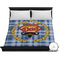Hipster Dad Duvet Cover - King (Personalized)