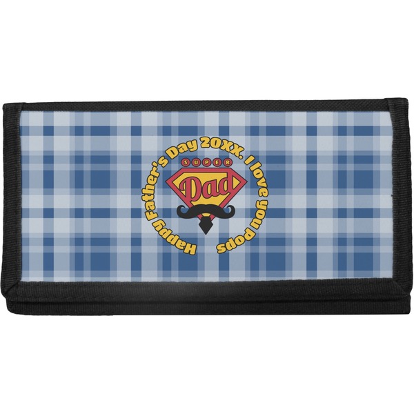 Custom Hipster Dad Canvas Checkbook Cover (Personalized)