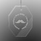 Hipster Dad Engraved Glass Ornament - Octagon (Personalized)