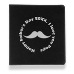 Hipster Dad Leather Binder - 1" - Black (Personalized)