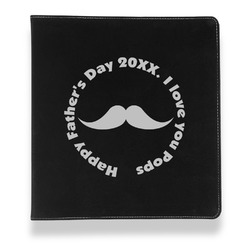 Hipster Dad Leather Binder - 1" - Black (Personalized)