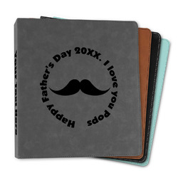 Hipster Dad Leather Binder - 1" (Personalized)