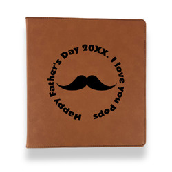 Hipster Dad Leather Binder - 1" - Rawhide (Personalized)