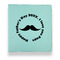 Hipster Dad Leather Binders - 1" - Teal - Front View