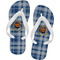 Hipster Dad Flip Flops - Large (Personalized)