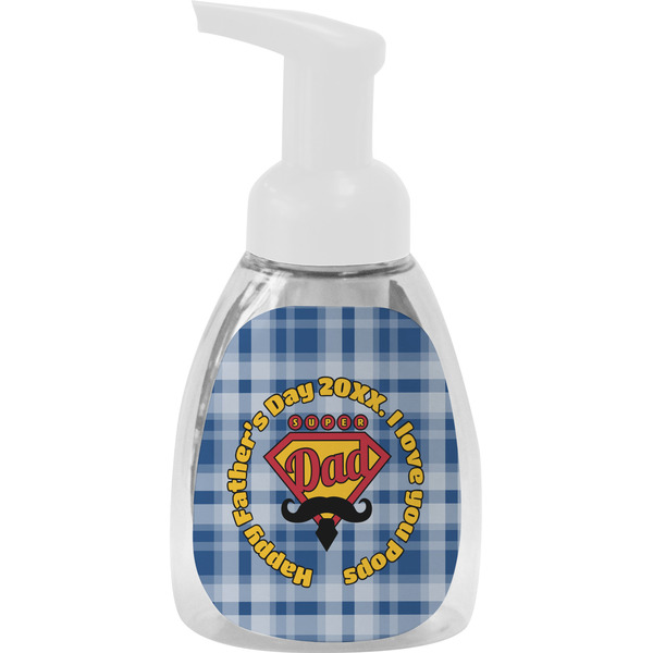 Custom Hipster Dad Foam Soap Bottle - White (Personalized)
