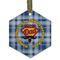 Hipster Dad Flat Glass Ornament - Hexagon w/ Name or Text