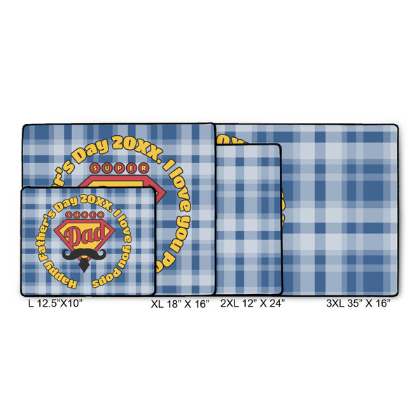 Hipster Dad Gaming Mats - SIZE CHART