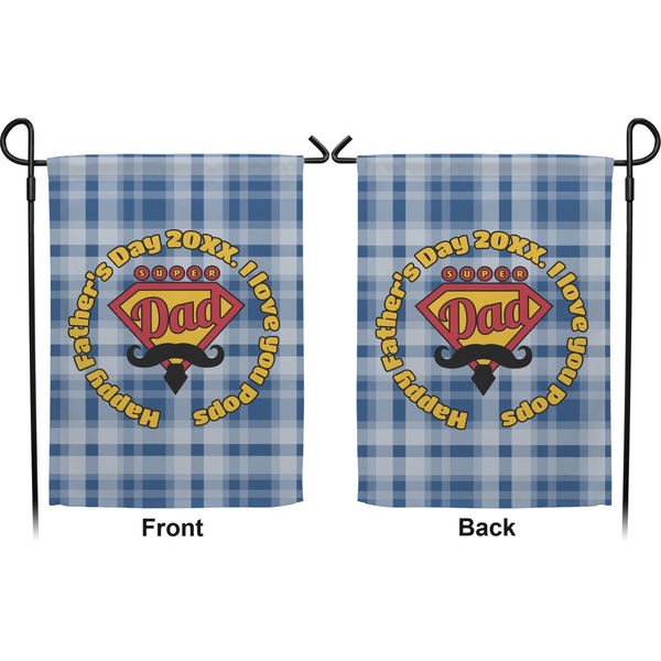 Hipster Dad Garden Flag - Double Sided Front and Back
