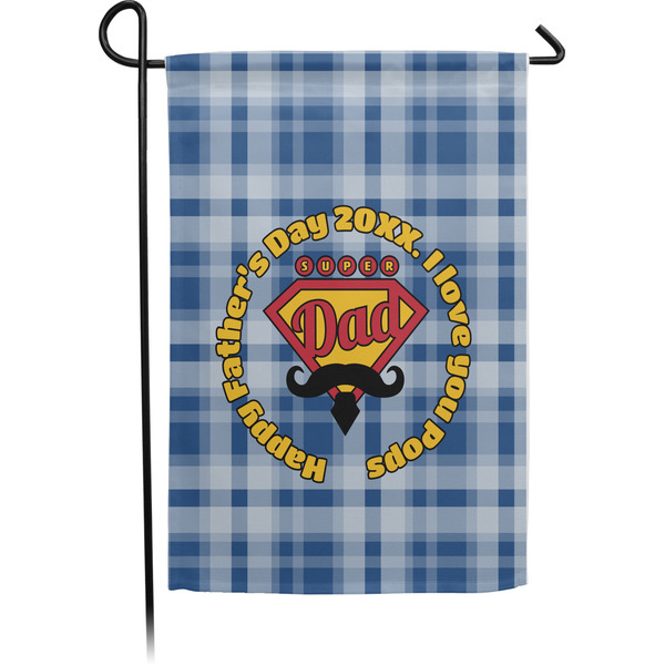 Custom Hipster Dad Small Garden Flag - Single Sided w/ Name or Text