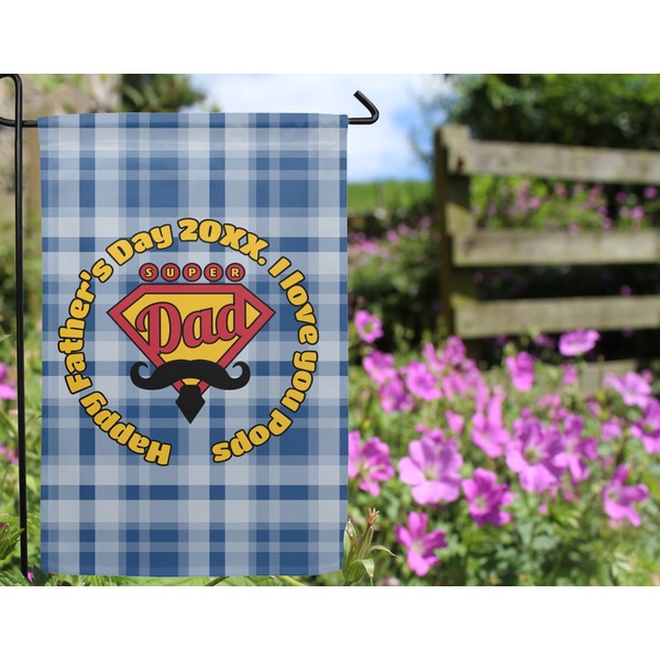 Hipster Dad Garden Flag - Outside In Flowers