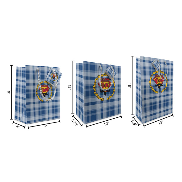 Hipster Dad Gift Bags - All Sizes - Dimensions