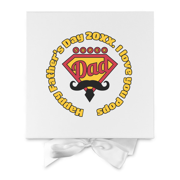 Hipster Dad Gift Boxes with Magnetic Lid - White - Approval