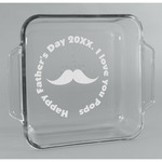 Hipster Dad Glass Cake Dish - 8in x 8in (Personalized)