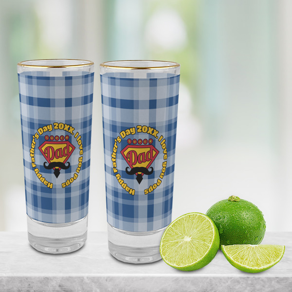 Hipster Dad Glass Shot Glass - 2 oz - LIFESTYLE