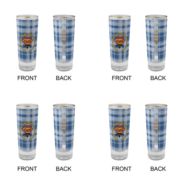 Hipster Dad Glass Shot Glass - 2 oz - Set of 4 - APPROVAL
