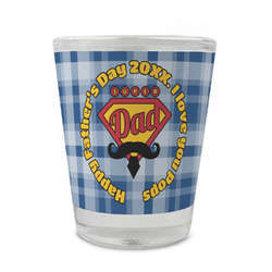 Hipster Dad Glass Shot Glass - 1.5 oz - Set of 4 (Personalized)