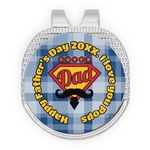 Hipster Dad Golf Ball Marker - Hat Clip - Silver