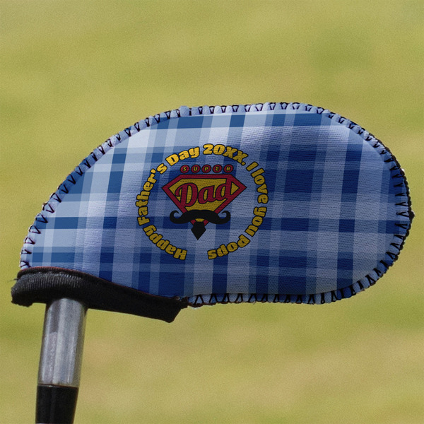 Custom Hipster Dad Golf Club Iron Cover (Personalized)