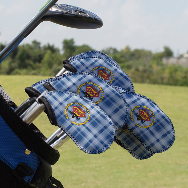 Custom Hipster Dad Golf Club Iron Cover - Set of 9 (Personalized)