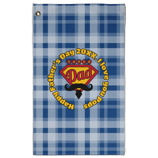 Custom Hipster Dad Golf Towel - Poly-Cotton Blend w/ Name or Text