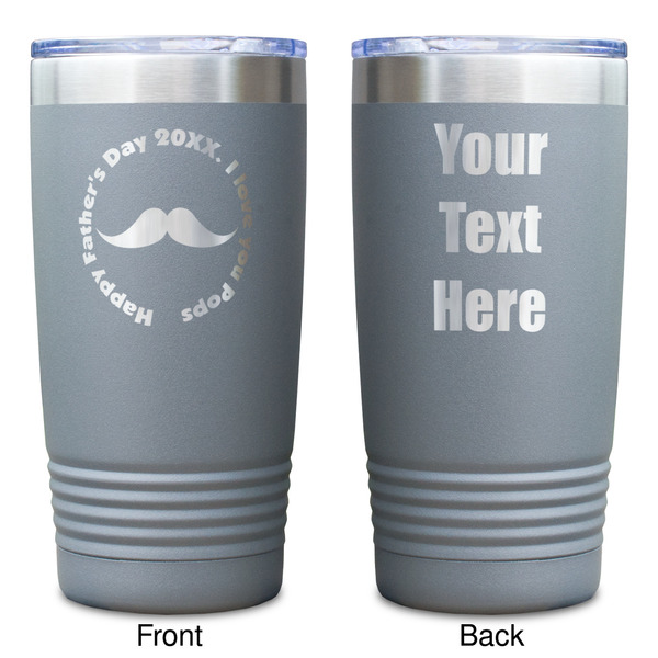 Hipster Dad Gray Polar Camel Tumbler - 20oz - Double Sided - Approval