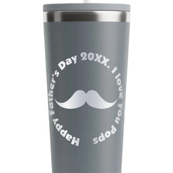 Hipster Dad RTIC Everyday Tumbler with Straw - 28oz - Grey - Single-Sided (Personalized)