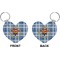 Hipster Dad Heart Keychain (Front + Back)