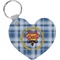 Hipster Dad Heart Keychain (Personalized)