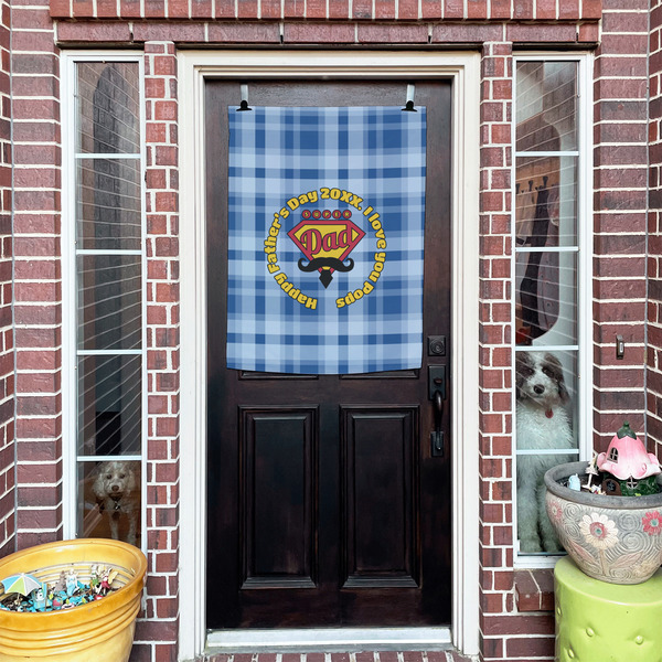 Hipster Dad House Flags - Double Sided - (Over the door) LIFESTYLE