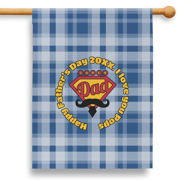 Custom Hipster Dad 28" House Flag - Double Sided (Personalized)