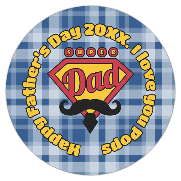 Hipster Dad Icing Circle - Large - Single