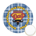 Hipster Dad Printed Cookie Topper - Round (Personalized)
