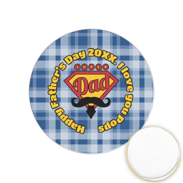 Custom Hipster Dad Printed Cookie Topper - 1.25" (Personalized)