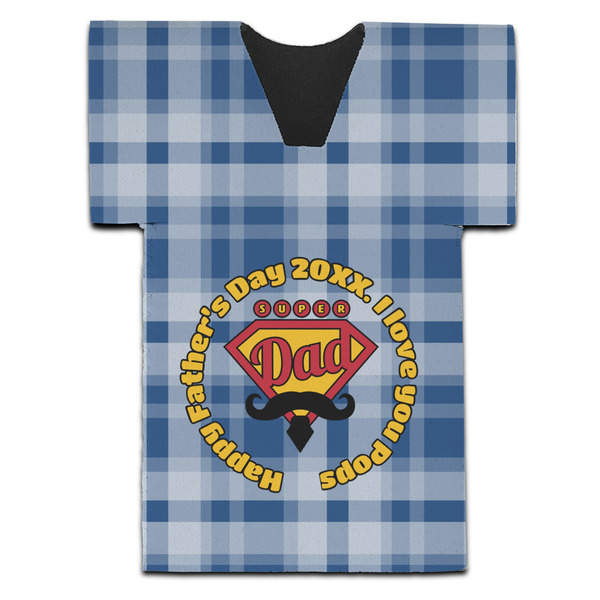 Hipster Dad Jersey Bottle Cooler - Set of 4 - FRONT (flat)