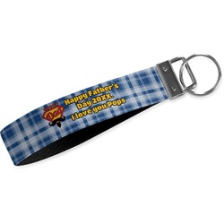 Hipster Dad Webbing Keychain Fob - Large (Personalized)