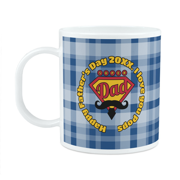Custom Hipster Dad Plastic Kids Mug (Personalized)
