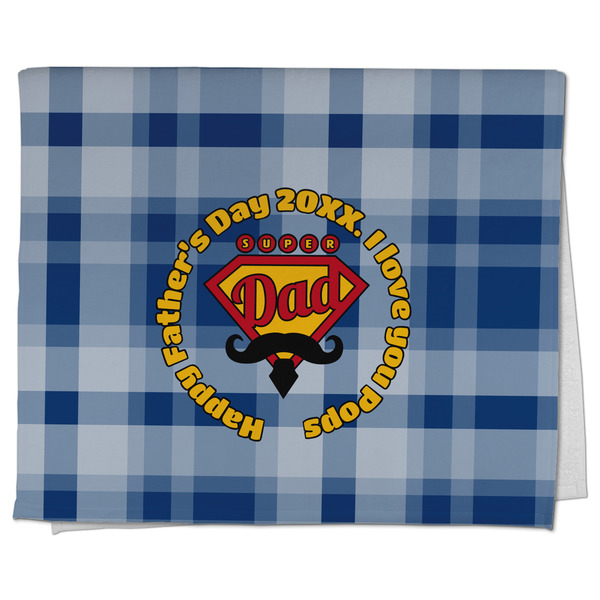 Custom Hipster Dad Kitchen Towel - Poly Cotton w/ Name or Text