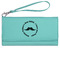 Hipster Dad Ladies Wallet - Leather - Teal - Front View
