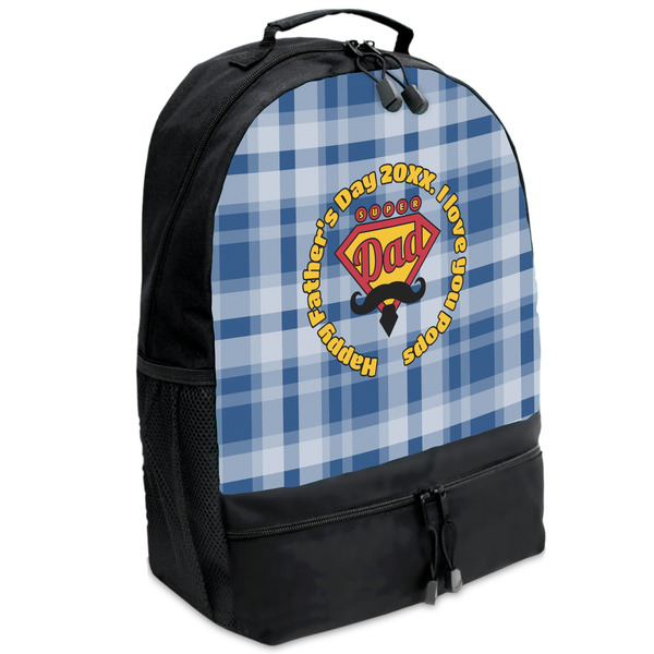 Custom Hipster Dad Backpacks - Black (Personalized)