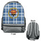 Hipster Dad Large Backpack - Gray - Front & Back View