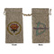 Hipster Dad Large Burlap Gift Bag - Front & Back (Personalized)