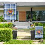 Hipster Dad Large Garden Flag - Double Sided (Personalized)