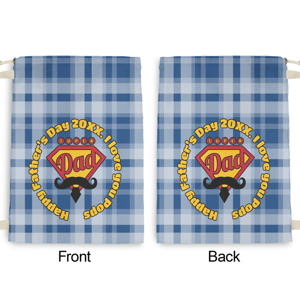 Hipster Dad Large Laundry Bag - Front & Back View