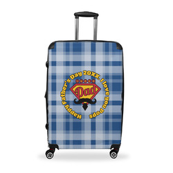Hipster Dad Suitcase - 28" Large - Checked w/ Name or Text