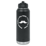 Hipster Dad Water Bottles - Laser Engraved - Front & Back (Personalized)