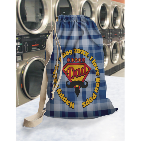 Hipster Dad Laundry Bag in Laundromat