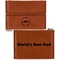 Hipster Dad Leather Business Card Holder - Front Back