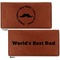 Hipster Dad Leather Checkbook Holder Front and Back