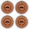Hipster Dad Leather Coaster Set of 4